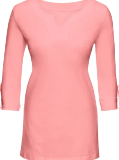 Longshirt mit Ärmeln zum Krempeln
