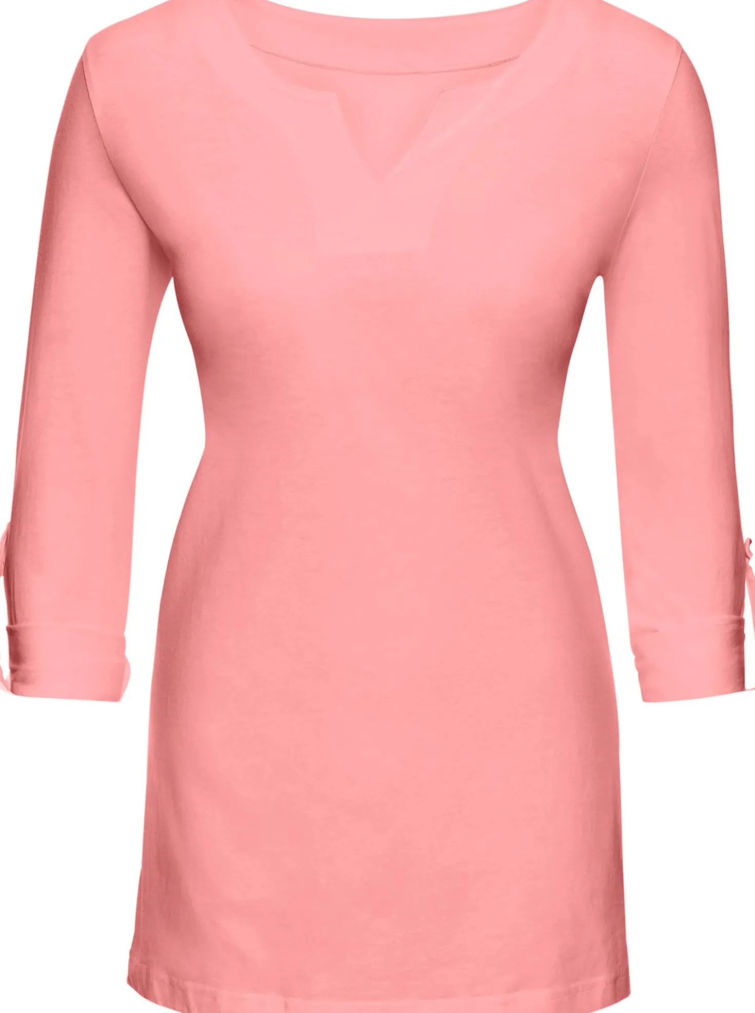 Longshirt mit Ärmeln zum Krempeln