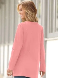 Longshirt mit Ärmeln zum Krempeln