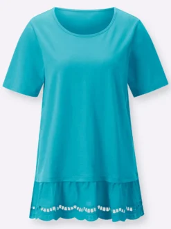 Longshirt mit Spitze