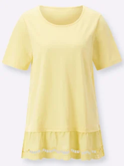 Longshirt mit Spitze