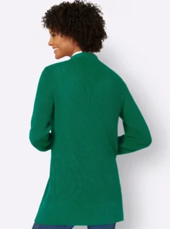 Longstrickjacke in passformgerechter Verarbeitung