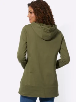 Longsweatshirt mit Kapuze