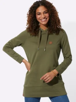 Longsweatshirt mit Kapuze