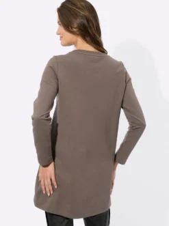Longsweatshirt mit Zierreißverschluss