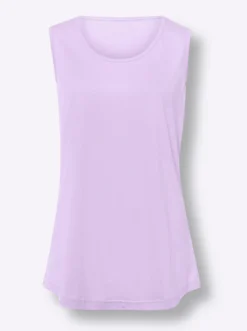 Longtop mit abgerundetem Saum