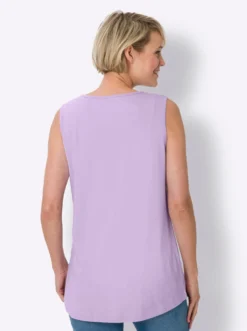Longtop mit abgerundetem Saum