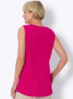 Longtop mit abgerundetem Saum