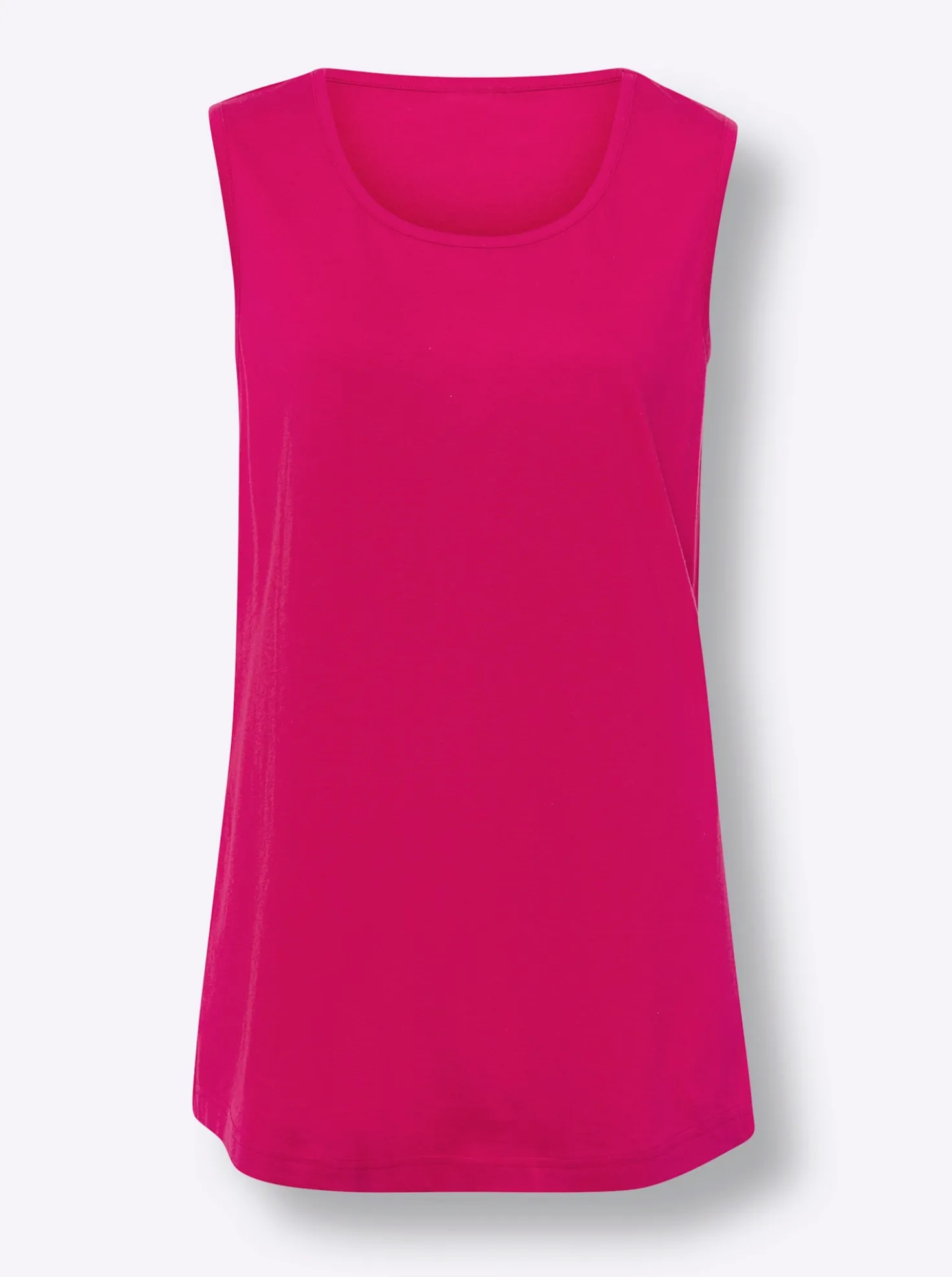 Longtop mit abgerundetem Saum