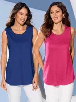 Longtop mit abgerundetem Saum