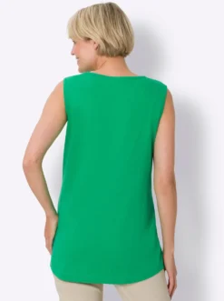 Longtop mit abgerundetem Saum