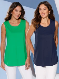 Longtop mit abgerundetem Saum