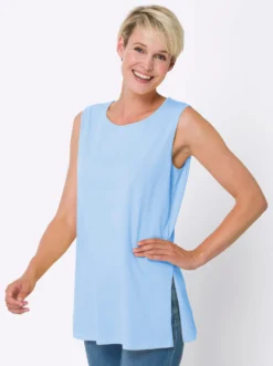 Longtop mit Seitenschlitzen