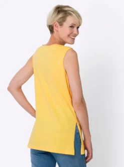 Longtop mit Seitenschlitzen