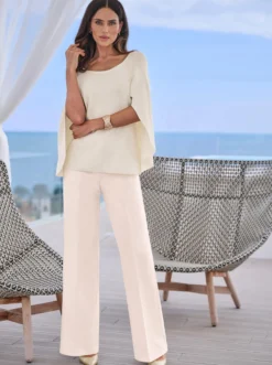 Marlene-Hose mit breitem Bund