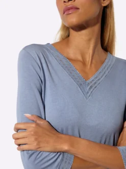 Nachthemd mit Mesh-Spitze