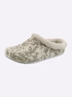 Pantoffel mit Lammfell-Sohle