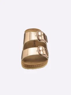 Pantolette in Metallic-Farben