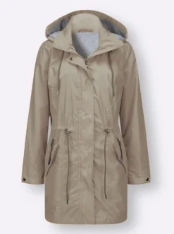 Parka mit Jerseyfutter in Melange-Optik