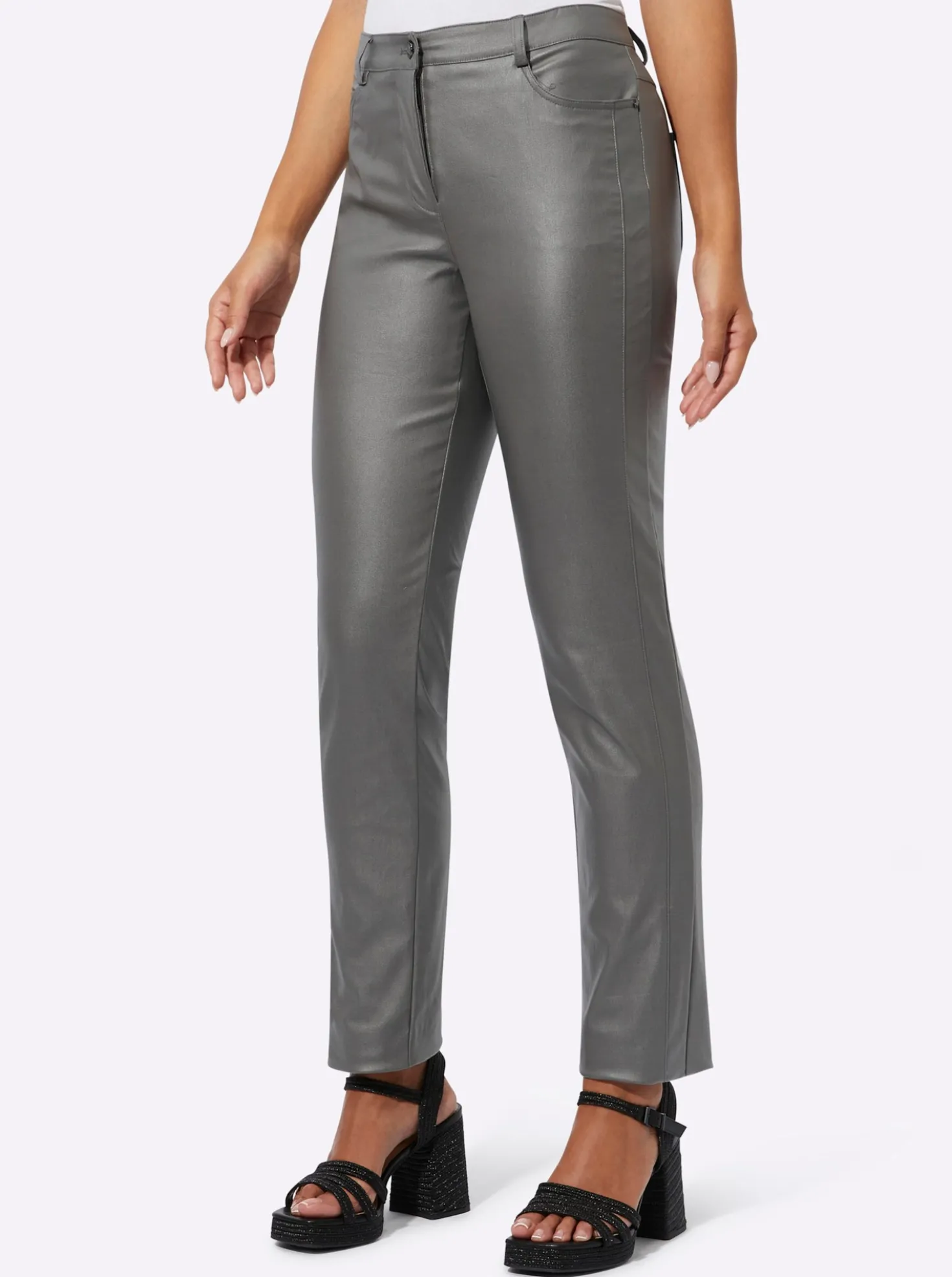 5-Pocket-Hose in Leder-Optik