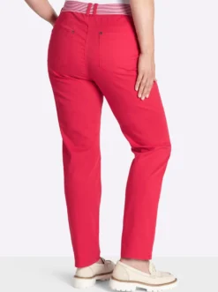 5-Pocket-Hose mit gestreiften Dehnbund-Einsätzen