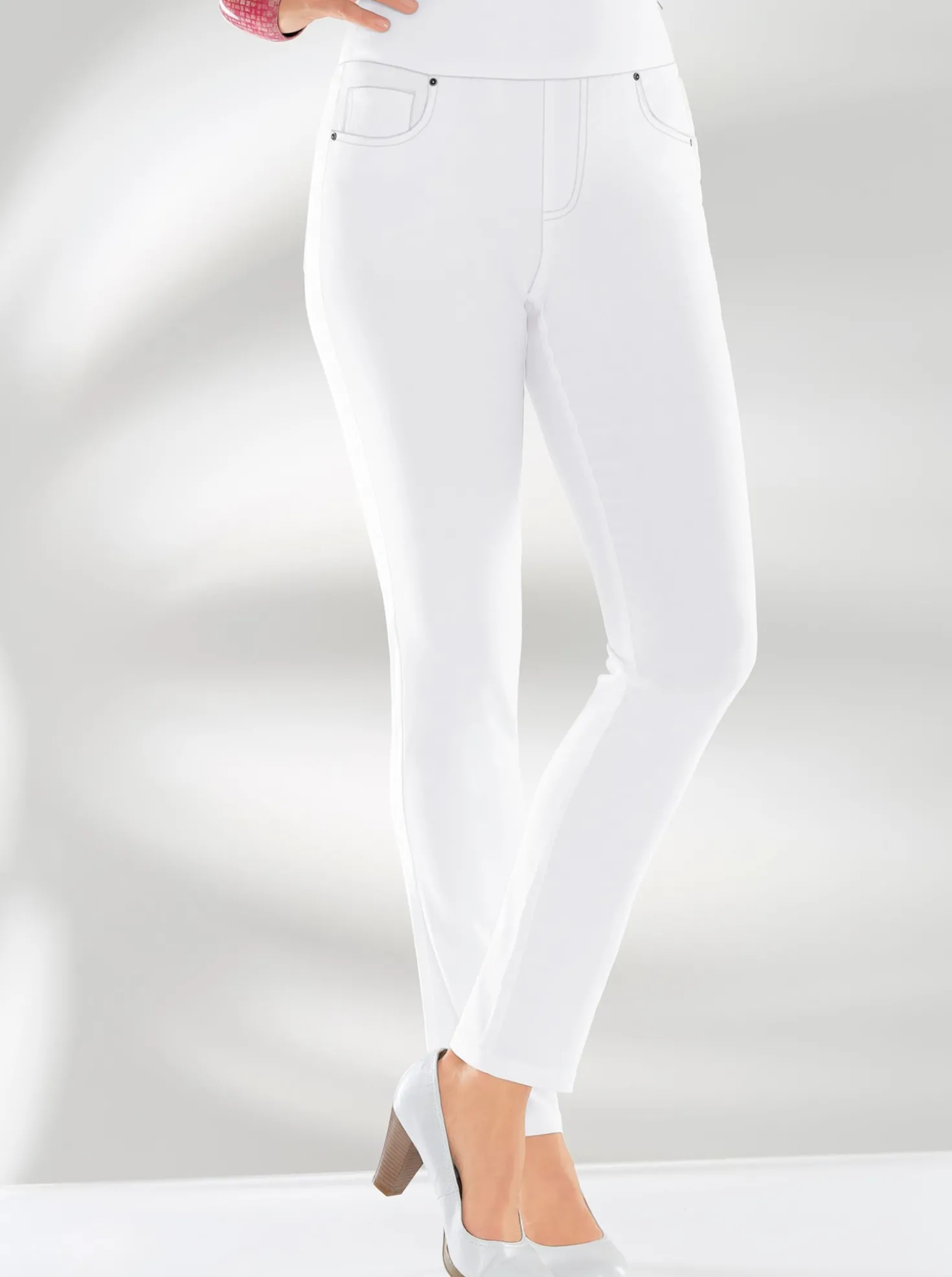 5-Pocket-Hose mit hohem Bund