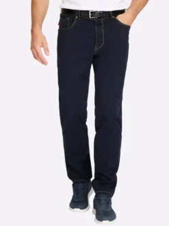 5-Pocket-Hose mit kontrastfarbenen Nähten