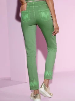 5-Pocket-Hose mit Pailletten