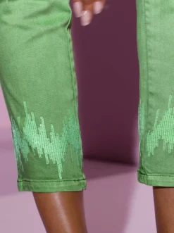 5-Pocket-Hose mit Pailletten