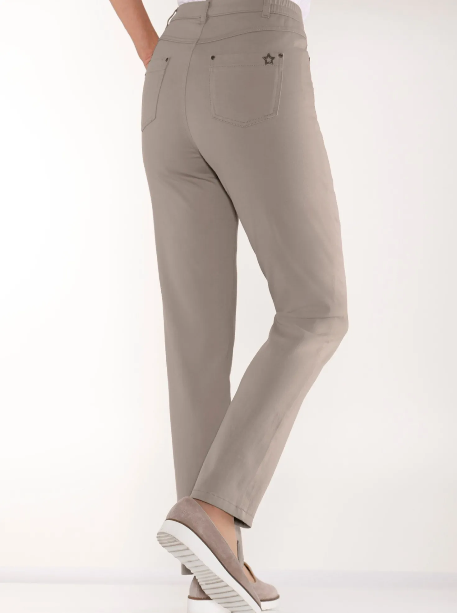 5-Pocket-Hose mit seitlichem Dehnbund
