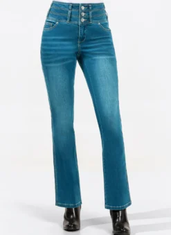 5-Pocket-Jeans mit dezent ausgestelltem Bein