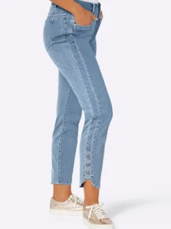 5-Pocket-Jeans mit Glitzersteinchen