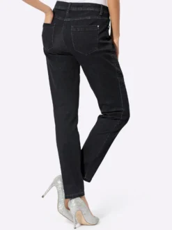 5-Pocket-Jeans mit Glitzersteinchen