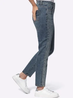 5-Pocket-Jeans mit Glitzersteinchen