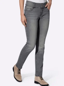 5-Pocket-Jeans mit hohem Bund