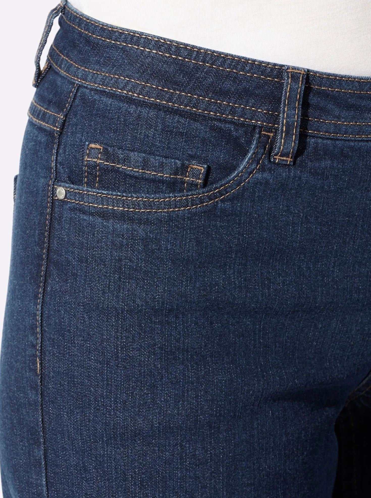 5-Pocket-Jeans mit Kontrastnähten