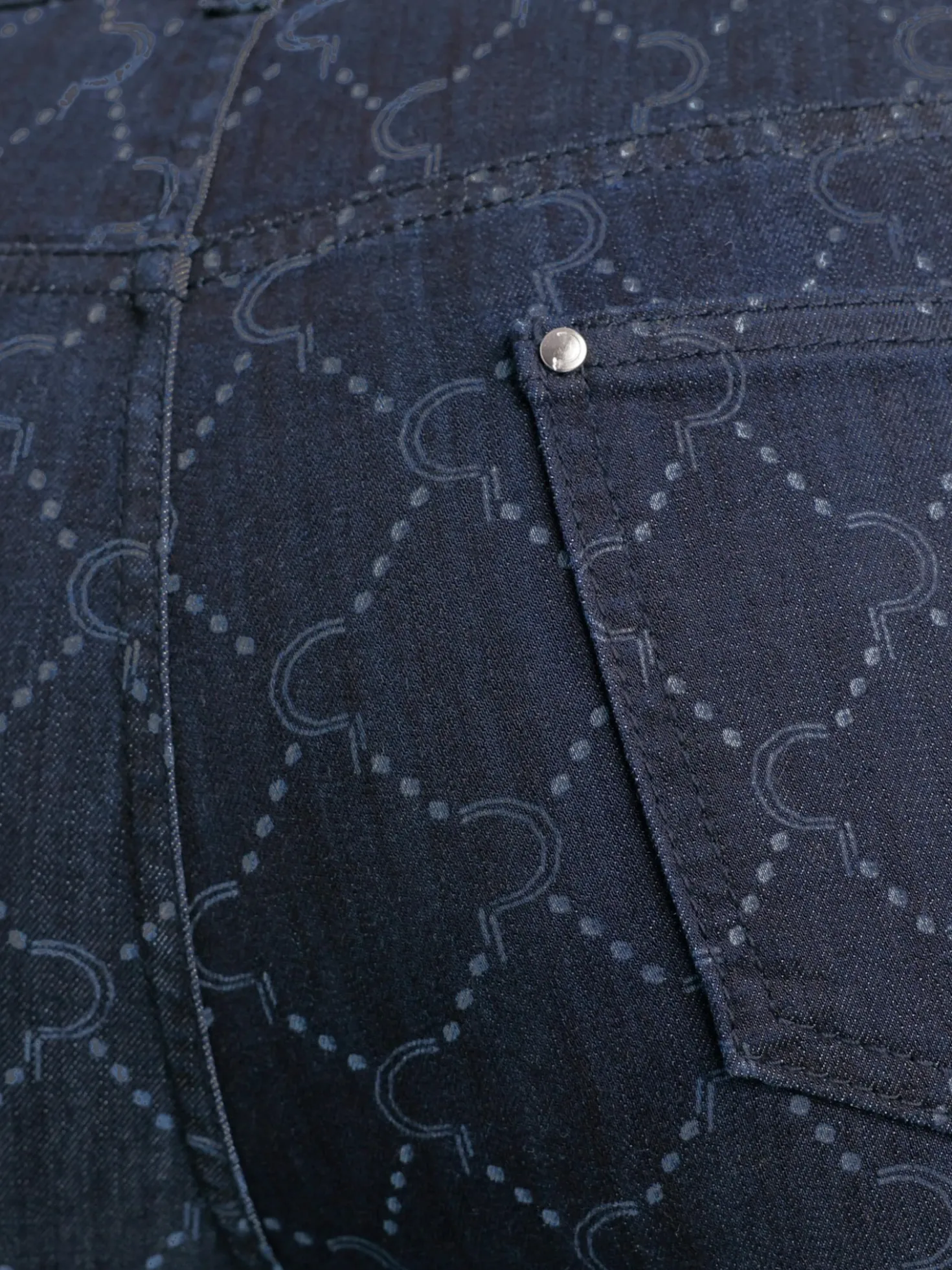 5-Pocket-Jeans mit Print-Dessin