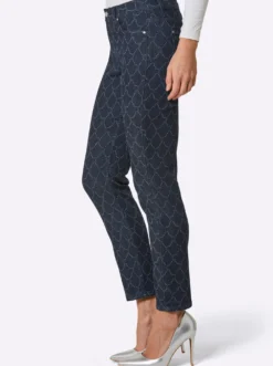 5-Pocket-Jeans mit Print-Dessin