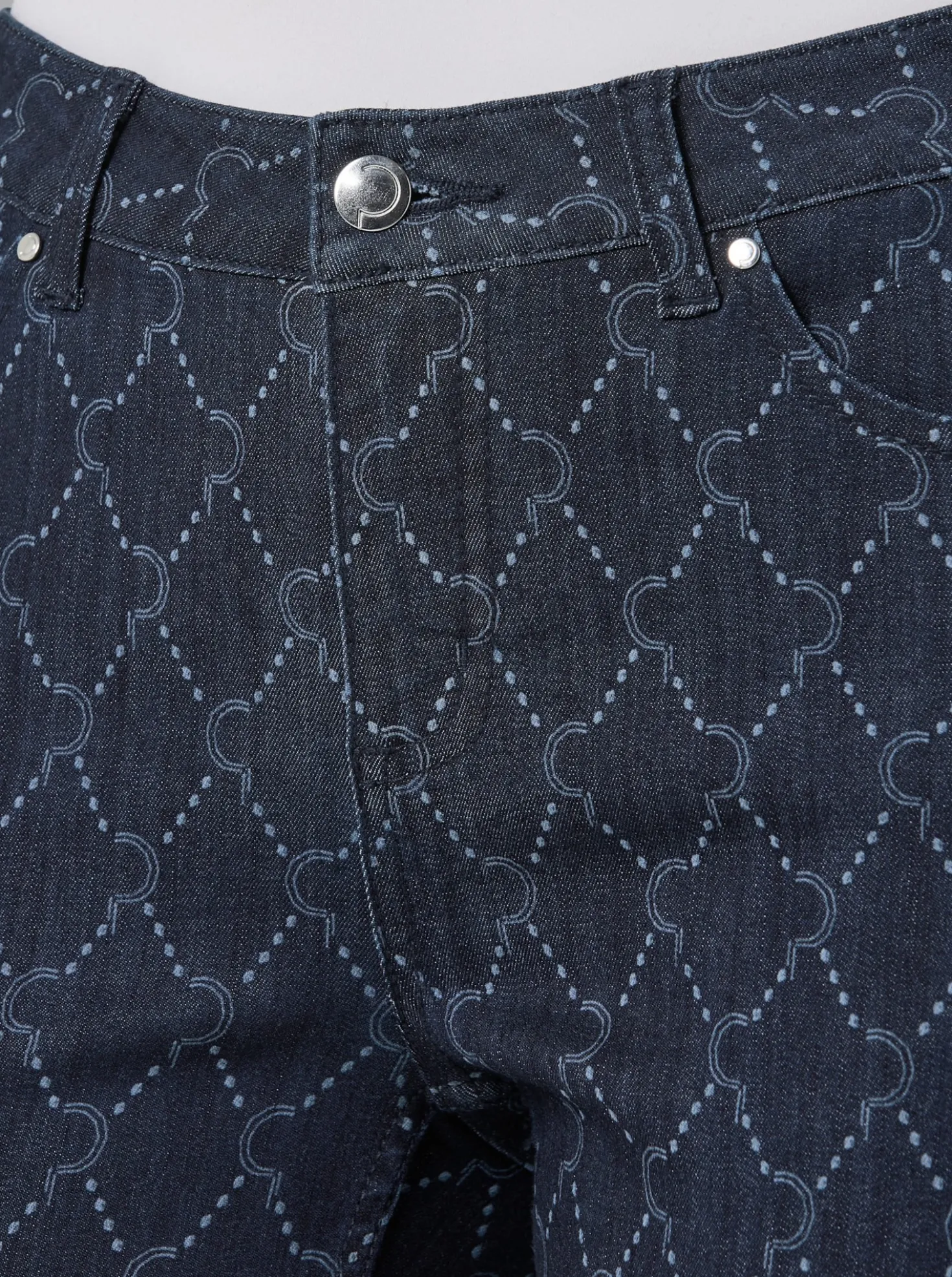 5-Pocket-Jeans mit Print-Dessin