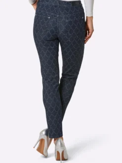 5-Pocket-Jeans mit Print-Dessin