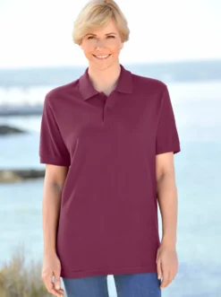 Poloshirt mit kurzer Knopfleiste