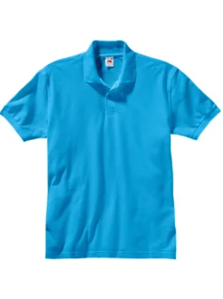 Poloshirt mit kurzer Knopfleiste