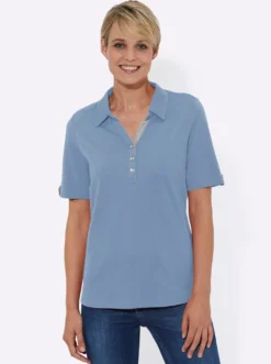 Poloshirt mit Zierriegel