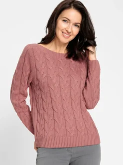 Pullover mit U-Boot-Ausschnitt