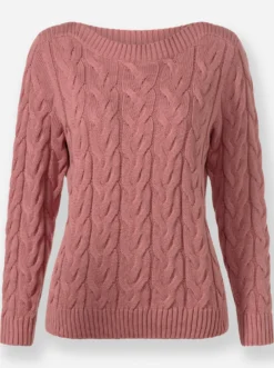 Pullover mit U-Boot-Ausschnitt