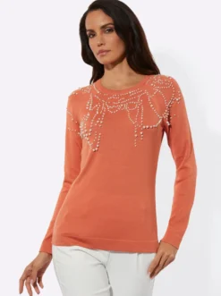 Pullover mit Zierperlen