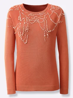 Pullover mit Zierperlen