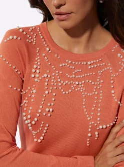 Pullover mit Zierperlen