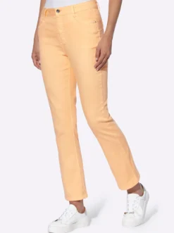 Push-up-Jeans mit Schmuck-Knopf