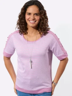 Ringelshirt mit Kontrastpaspeln